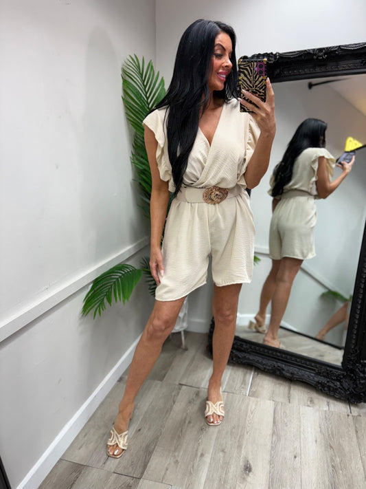 Lorna Playsuit - Beige