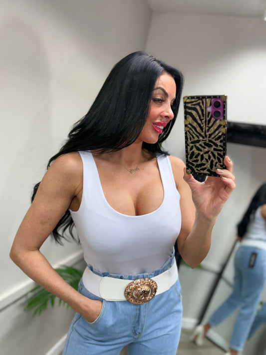 Basic Vest Top - White