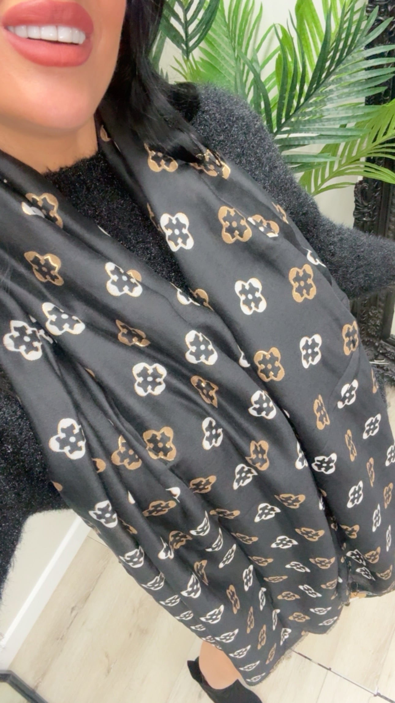 Louisa Black Scarf