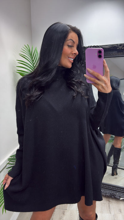 Mabel Jumper Dress - Black
