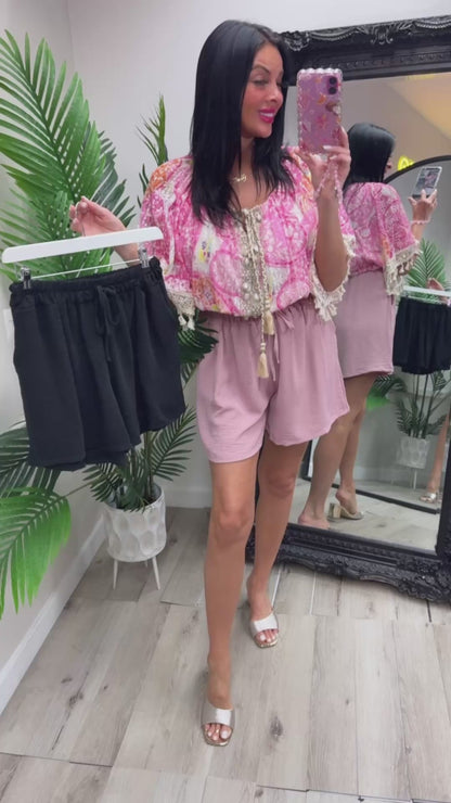 Lizzie Shorts - Blush