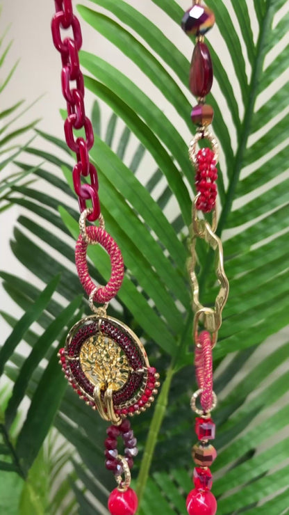 Wine Tassel Necklace