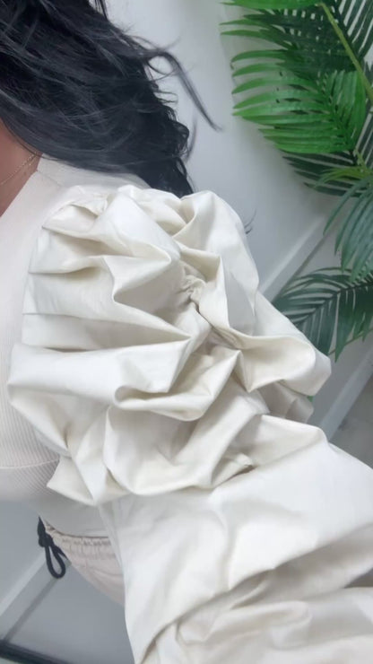 Puff Arm Jumper - Cream